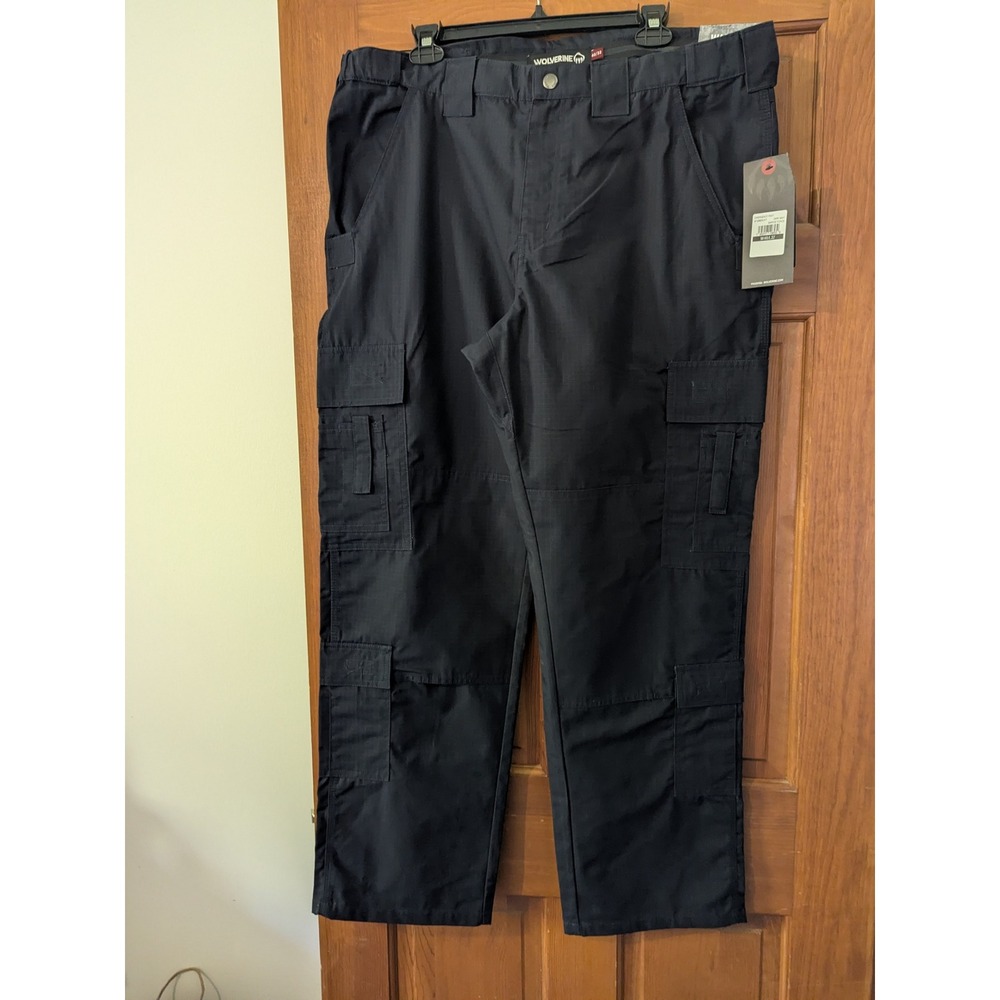 NWT Wolverine Tactical Emergency Pants Men Dark Navy Cargo W40 L32‎ Ripstop